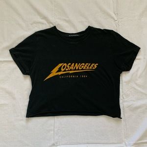 Brandy Melville Los Angeles Graphic Cropped T-Shirt